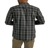 Wrangler® Машка кошула со долг ракав со долги ракави со UPF 30+, големини S-5XL