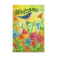 Трговска марка ликовна уметност „Bluebird Добредојдовте“ платно уметност од Мелинда Хипшер