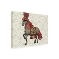 Фабна фанки „нирај коњ црвено“ платно уметност