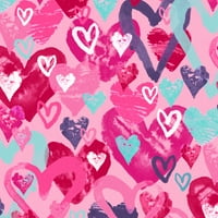 Креирајте го 18 x21 памучни срца Прецизно шиење и занаетчиска ткаенина, розова
