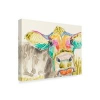 Трговска марка ликовна уметност „Хифи крава II“ платно уметност од ennенифер Голдбергер
