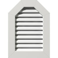 Ekena Millwork 12 W 22 H октагонален врвен гејбл функционален, PVC Gable отвор со 1 4 рамка за рамна трим