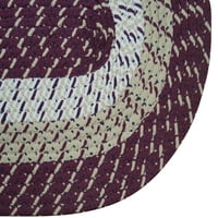 Подобри Трендови Земја Полипропилен 30 50 Плетенка Килим, Внатрешна употреба, За Возрасни-Бургундија Лента