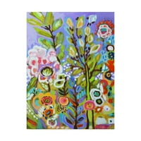 Трговска марка ликовна уметност цветна платно уметност „градина на чудството III“ од Карен Филдс
