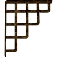 Ekena Millwork 1 2 W 10 D 12 H Дајан заграда за ковано железо ,, антички месинг