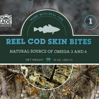 Realtree Naturals Reel Cod Cok Cains Caits Dog Treats, Treation Retting Treation за кучиња
