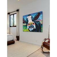 Мармонт Хил iousубопитна крава II платно wallидна уметност