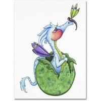 Заштитена марка ликовна уметност Мало момче сино - змеј платно уметност од ennенифер Нилсон
