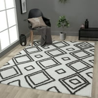Обединети ткајачи на Америка Квинсленд Геометриски, модерен килим со рачно изработена област, 7,83 '10,5'